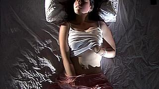 Sexy Brunette Masturbates to Soak Grey Panties with Multiple Orgasms!