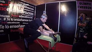 erotic massage turns steamy with Ana Marco