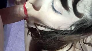 Amateur Stepsister Gives Deepthroat Blowjob Then Gets Fucked And Cummed On Face