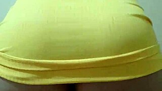 Hot Girl in Tight Dress Fucks Until Cumshot on Ass and Pussy.