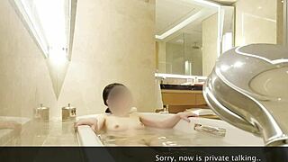 clear anime student bathes nude in luxury hotel shower
