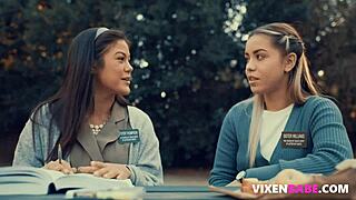 church girls explore lesbian desires with muff diving. and scissoring in secret pussy licking.