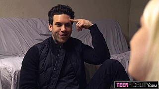 alice pink loses strip poker game but gets creampie reward in maid outfit