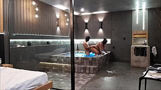 Relaxing in the bathtub led to wild fun