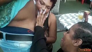 Grazy Sapeca Sucks Dick Amidst Military Party Crowd