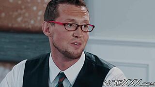 Handsome Tall Businessman Anally Pounds Young Hunky Black Gay