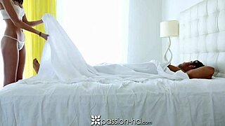 brunette molly manson gives blowjob and uses fleshlight under sheets for facial