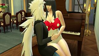 anime hentai chaos with naruto and dragon ball characters banging hard