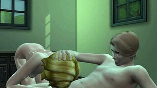 Alien monster fucks until sleep claims her.