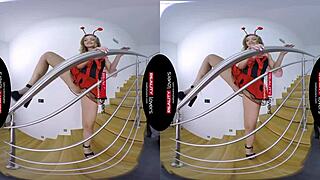 i freaked out in my ladybug costume during vr blowjob and cowgirl sex
