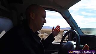 Busty blonde pornstar bends over for anal in Final Fantasy cosplay outdoors