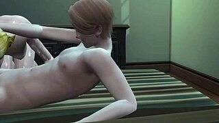 Alien monster fucks until sleep claims her.