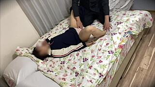 visiting girlfriend's room after school for tender moments