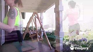 ariel blue & isabella reign bang after yoga