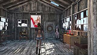 Fallout 4 hentai babe gets sexy at home!