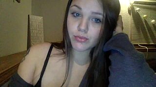 young milf with big tits and chubby curves teases in seductive poses