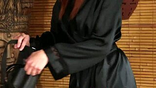 Redhead masseuse tugging my cock, she says.