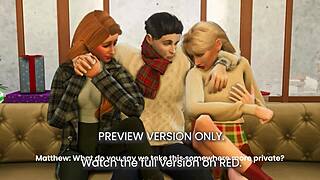 Under the Mistletoe: 3D Hentai Rough Sex Preview