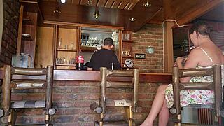 Finally fucked my neighbor's wife under her skirt, giving her a creampie orgasm