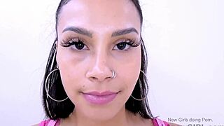 Superb Babe DEEPTHROATS Big Rod at Modeling Audition!
