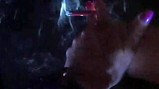 blonde shyla stylez teases with smoking fetish and big tits