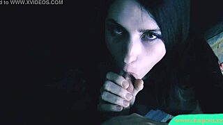 Beautiful Brunette Receives Blowjob and Facial Cumshot