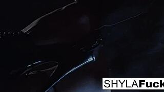 blonde shyla stylez teases with smoking fetish and big tits