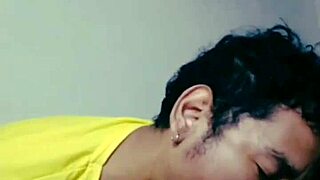 Sucking on that hairy guy's delicious cock