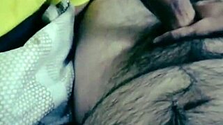 Sucking on that hairy guy's delicious cock