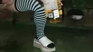 Crossdresser With Small Woman In Fetish Curvy Action