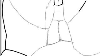 drawing black big booty in doggy style position