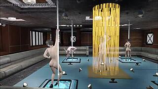 Intense multi pole dance in Fallout 4 hentai