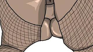 drawing black big booty in doggy style position