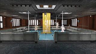 Intense multi pole dance in Fallout 4 hentai