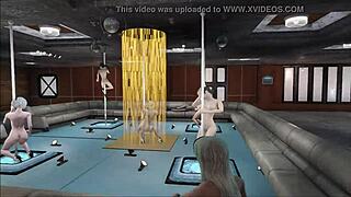 Intense multi pole dance in Fallout 4 hentai