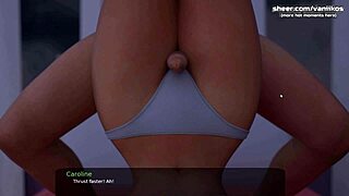 hot stepmom with big boobs and nice ass does footjob and blowjob in public during gameplay 😏 milfy city part 24