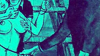 Vintage erotic drawings from antique retro collections