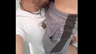 Guy in metro bathroom stall eyes my ass and demands it for anal fucking.