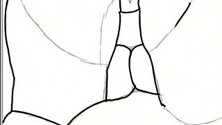 drawing black big booty in doggy style position