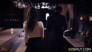 Young Waitress Interacts with Married Boss