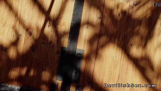 stunning blonde babe gets her shaved pussy banged by monster cock in group scene 😍