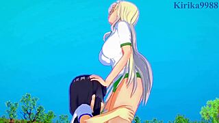 Yomi, ikaruga, and katsuragi in intense lesbian play from senran kagura hentai