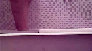 spying on sister while she bathes in the bath