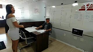 Milf Having Anal Sex And Creampie In Engineering Office