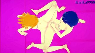 Kusuha Mizuha And Cagalli Intense Lesbian Play In Hentai