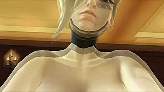 Waifu seks simulator: Mercyjeva vrela plavuša akcija čeka