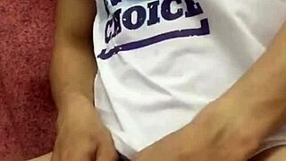 Gay group twink live show with casual interactions