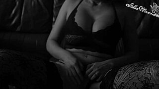 busty milf fucks pussy with dildo to orgasm!