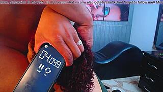 deep blowjob on big black cock with masturbation and deepthroat