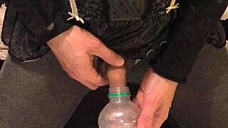 Old Drunk Man Enjoys Dirty Golden Piss Play